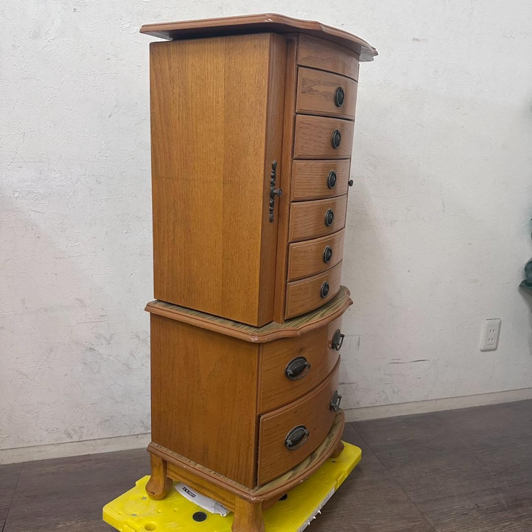 USDE アンティーク　レトロ　ミラー付　　ジュエリーチェスト　猫脚