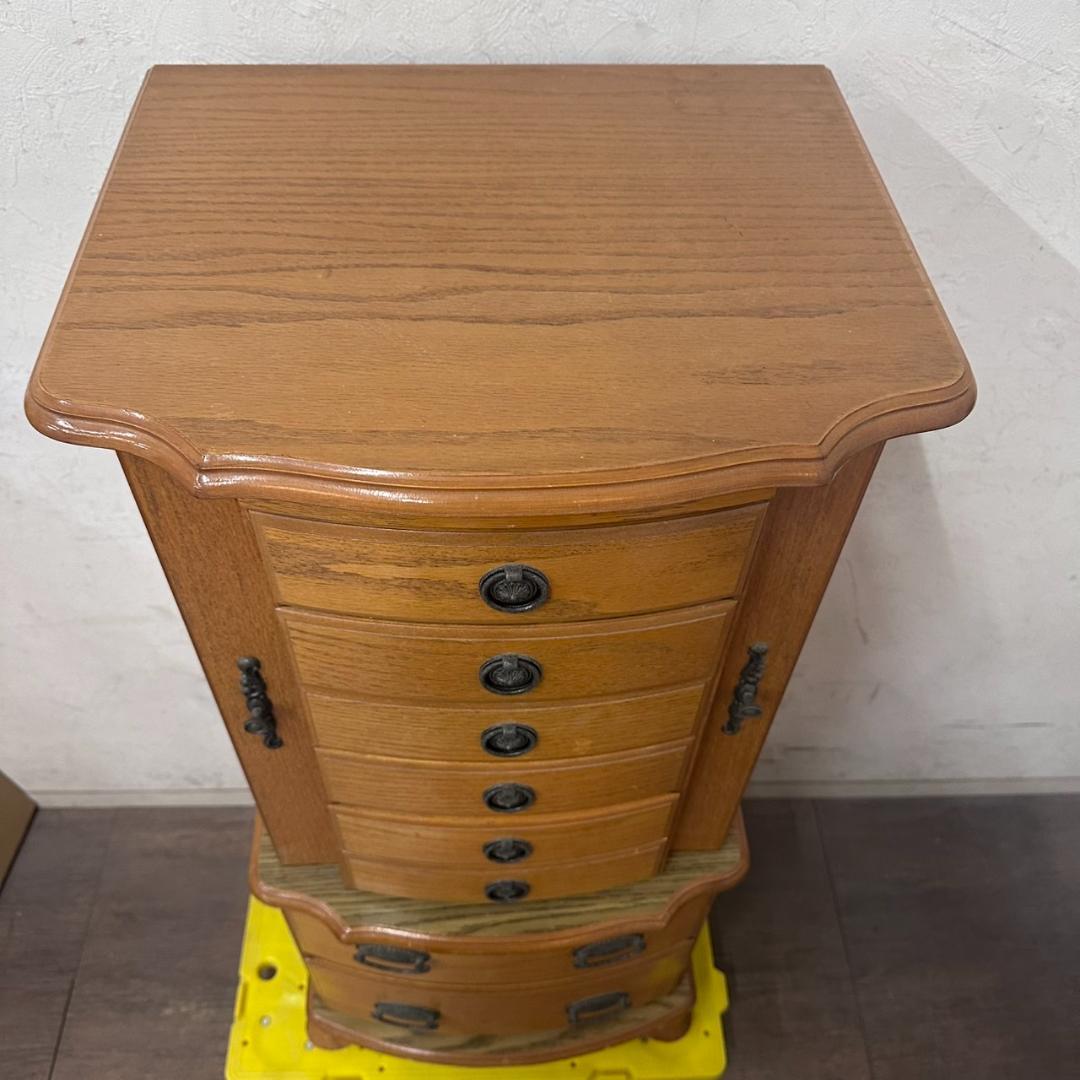 USDE アンティーク　レトロ　ミラー付　　ジュエリーチェスト　猫脚