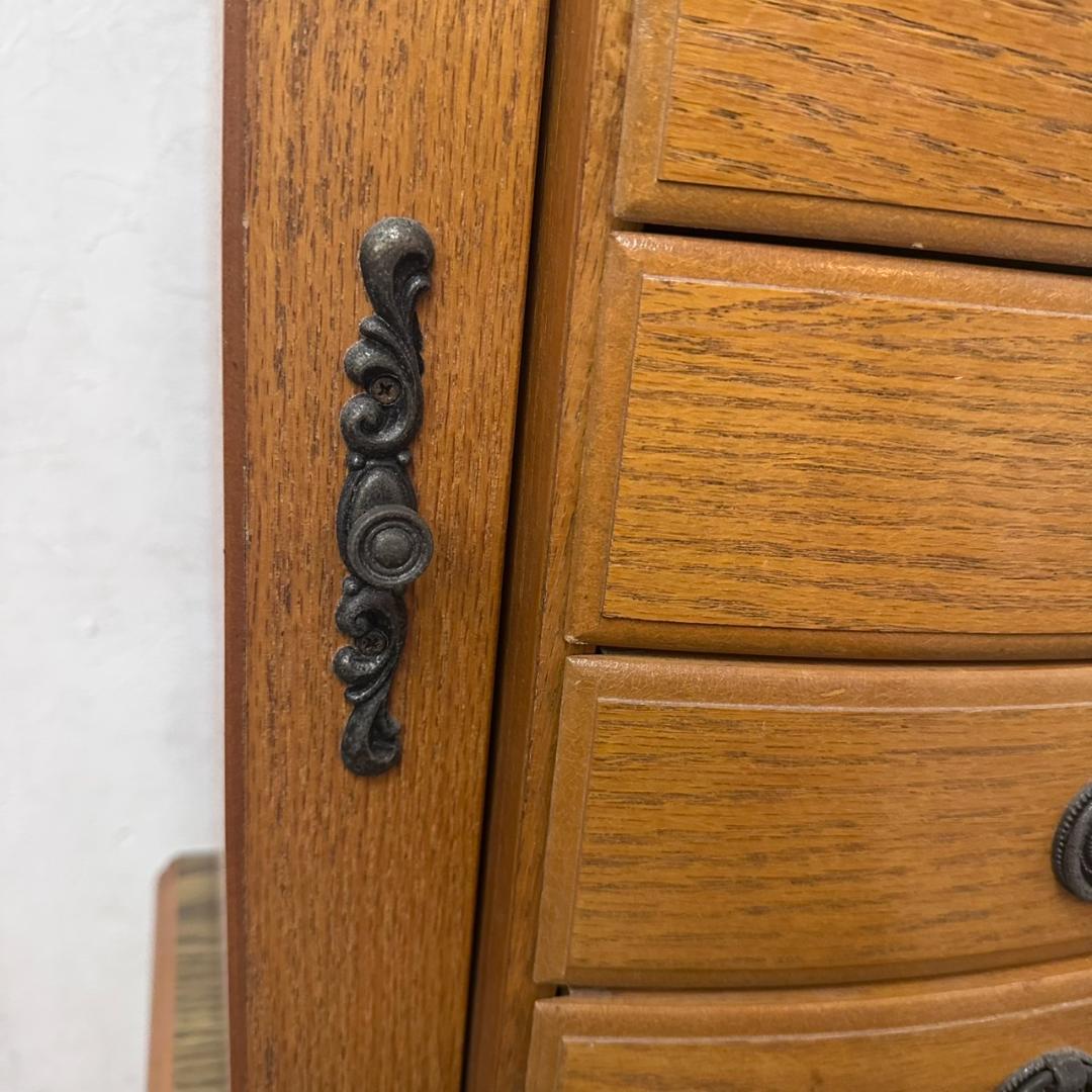 USDE アンティーク　レトロ　ミラー付　　ジュエリーチェスト　猫脚