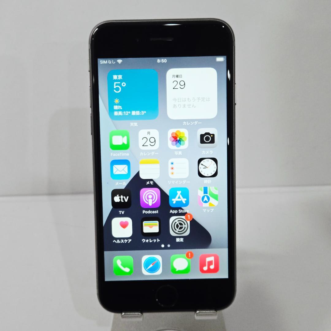 123 iPhone6s スペースグレイ SIMフリー 美品