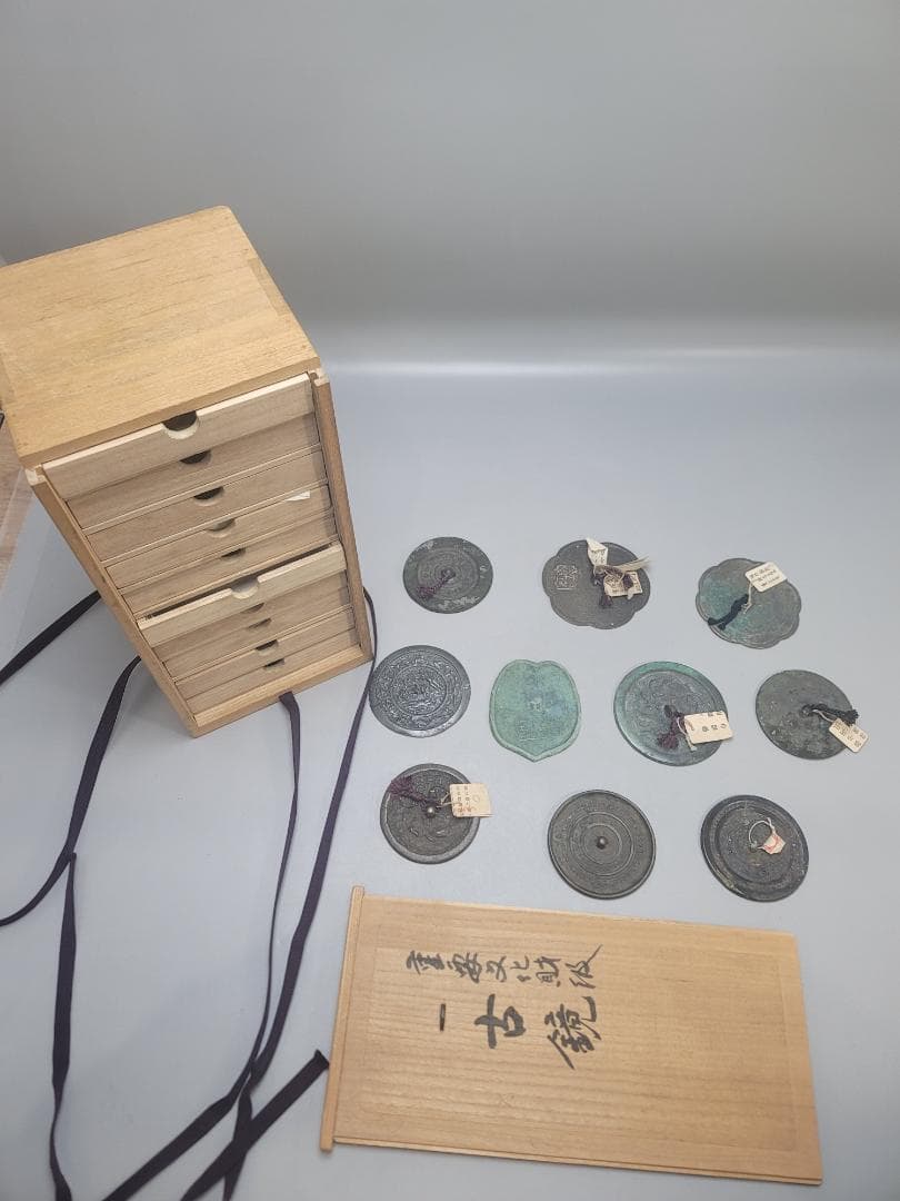 青銅 重要文化財級 古鏡 十件 旧家蔵品 DT792