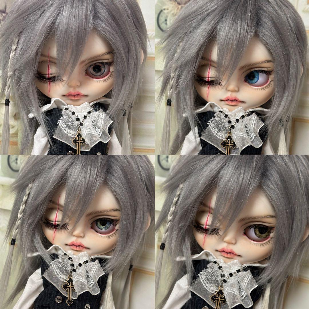 アイシードール 本体男の子　ボアウィッグ　OF付き　パテ盛りスカーフェイス