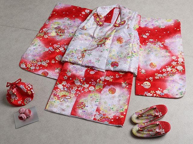 七五三 着物 被布 3歳女の子 フルセット 01521N