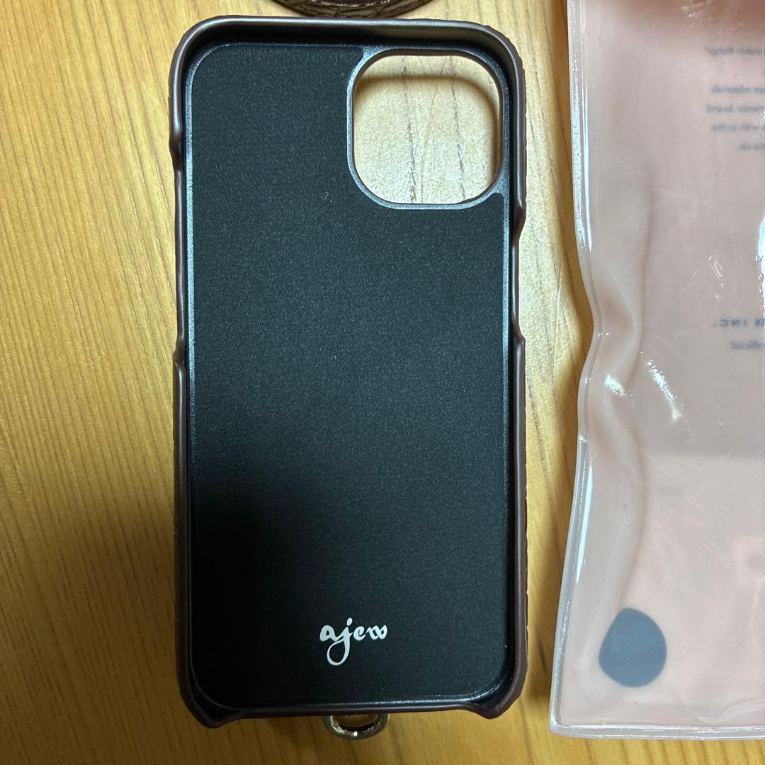 ajew ブラウン クロコダイル風 iPhone14/16e