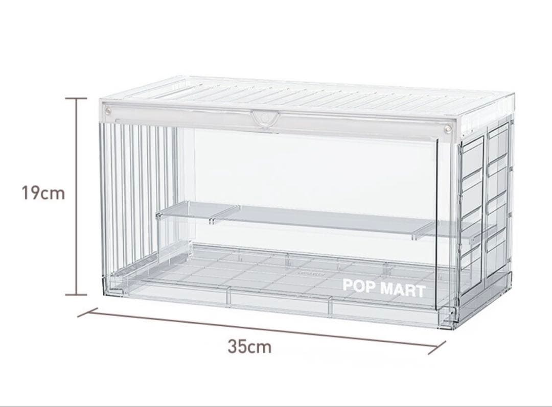 POPMART 100% ライト付き ディスプレイ コンテナ クリア(組立式)