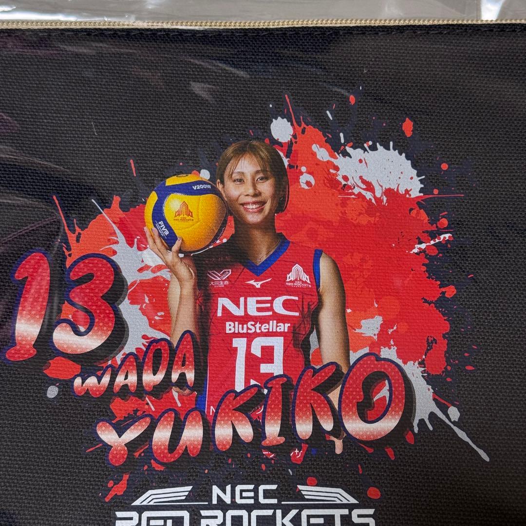 NECレッドロケッツ　和田由紀子グッズ3点セット(ポーチ,うちわ、タオル)
