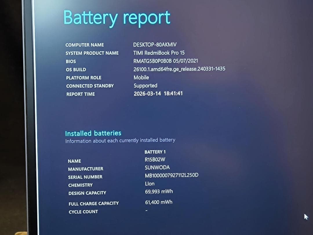 Xiaomi RedmiBook Pro15　ノートPC 3.2K液晶