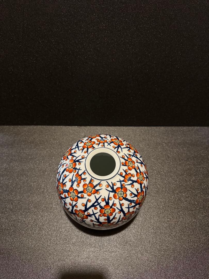 M*o様 藤井勝雲　藤井勝雲窯　伝統工芸美術　染錦紅梅文　有田焼　 壺　壷　花器