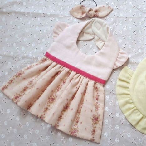 【送料無料】サークルレースのワンピーススタイ(ミントグリーン)