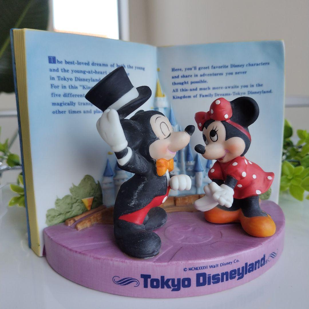 1986年製 DISNEY ミッキー＆ミニー シンデレラ城 BOOK型フィギュア