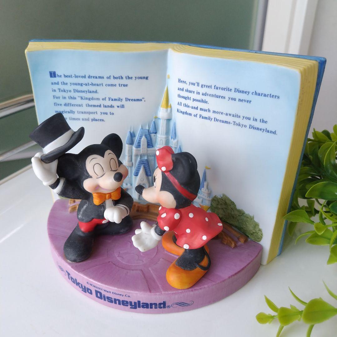 1986年製 DISNEY ミッキー＆ミニー シンデレラ城 BOOK型フィギュア