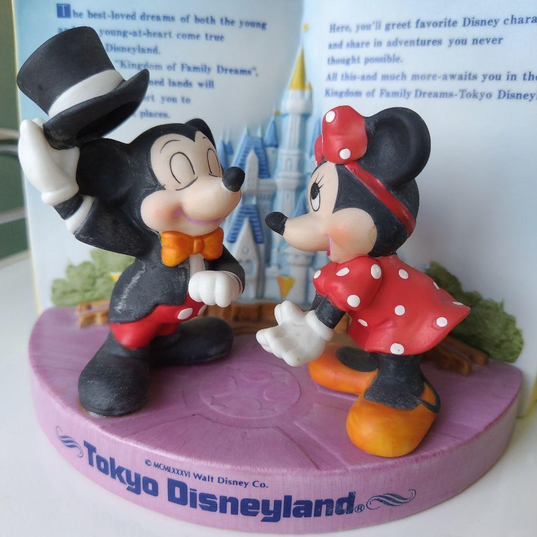 1986年製 DISNEY ミッキー＆ミニー シンデレラ城 BOOK型フィギュア