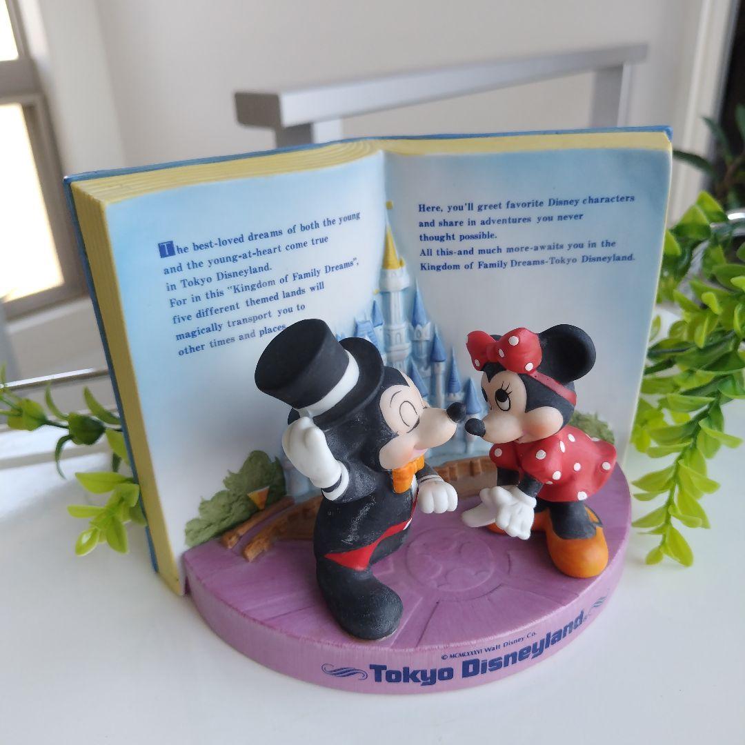 1986年製 DISNEY ミッキー＆ミニー シンデレラ城 BOOK型フィギュア