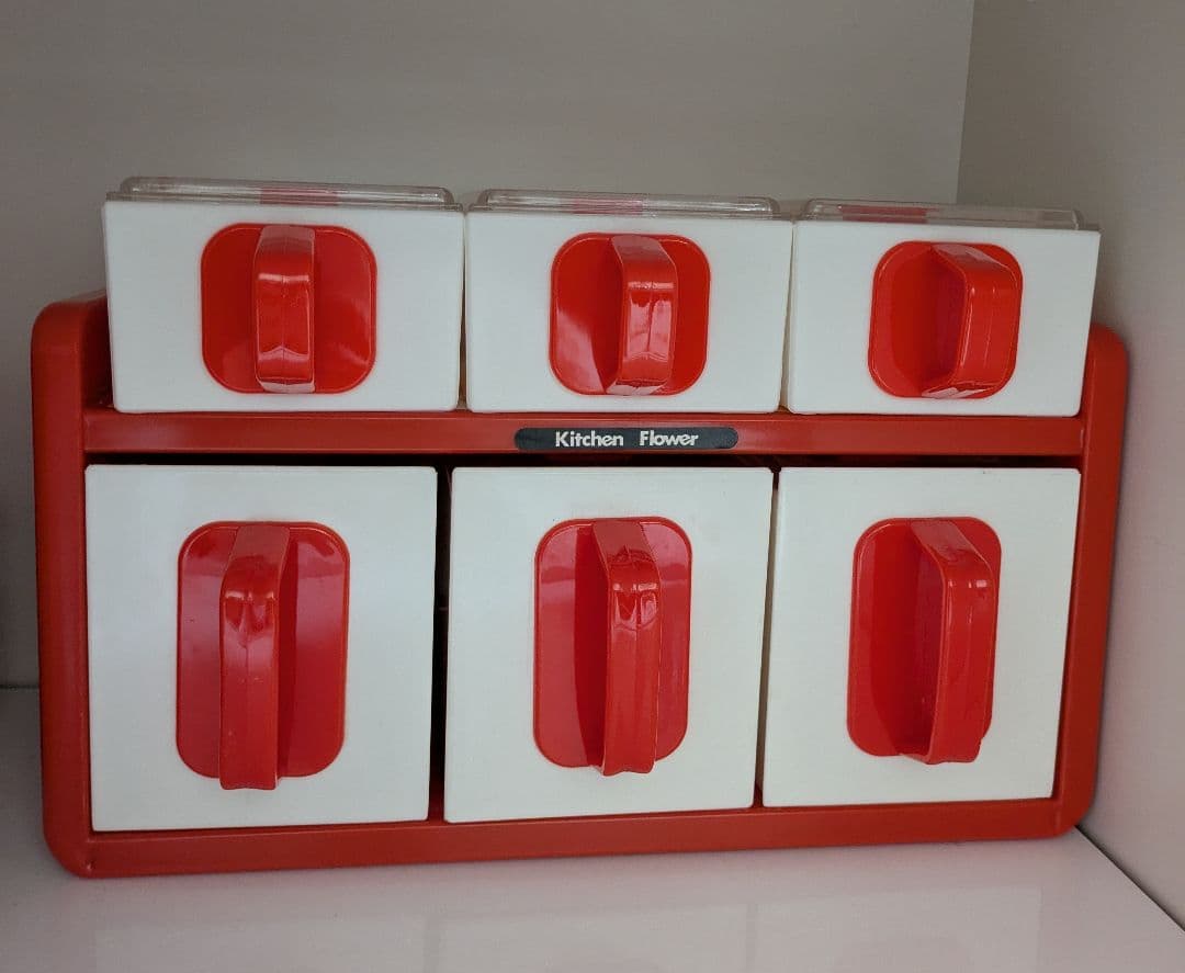 Kitchen Flower 調味料ケース 昭和レトロ ポップ キッチンフラワー
