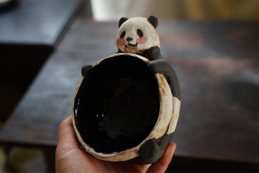b*o様 作家器　パンダ碗　258
