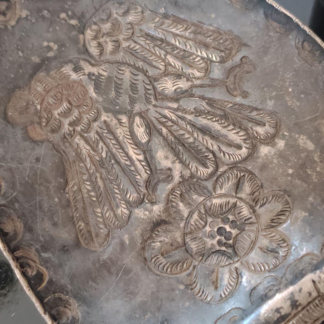 猛禽　真っ黒な銀?地　産地不明　★刻印なし