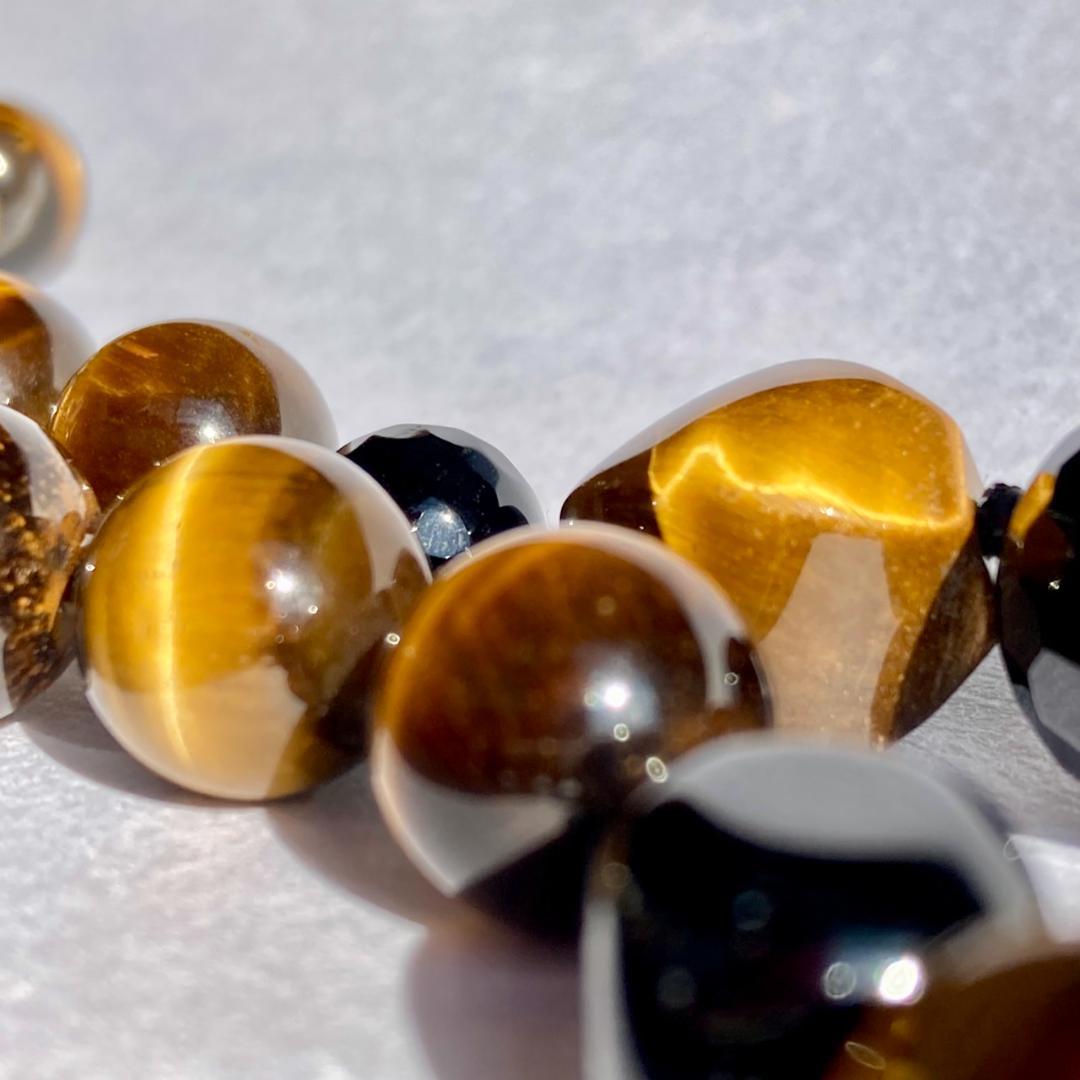 値引き中です【ゴージャス！】タイガーアイ＆ブラックスピネル ネックレス