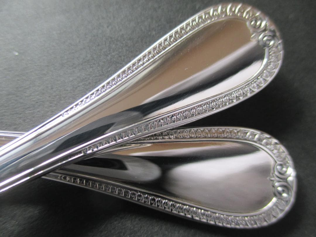 極美品☆仏蘭西高級銀器☆クリストフルシルバー コーヒースプーン2本　マルメゾン