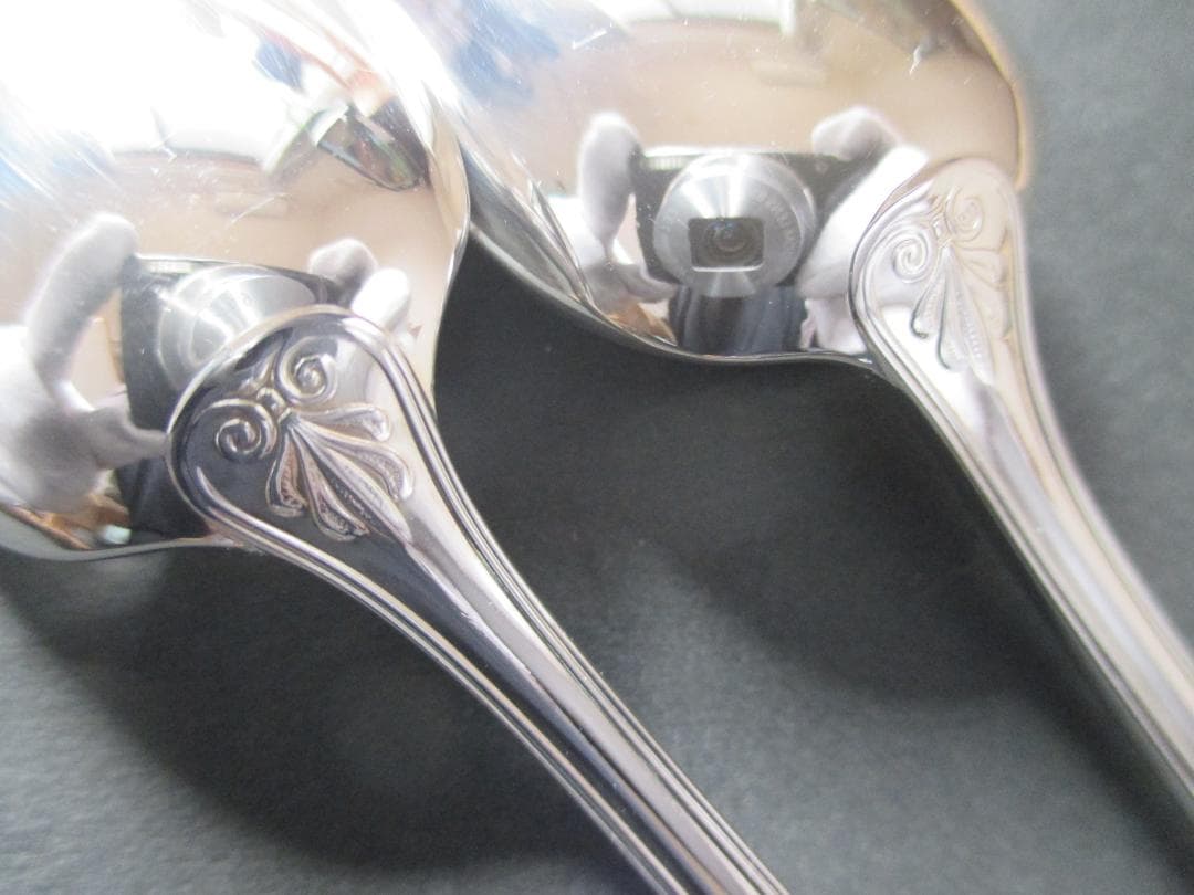 極美品☆仏蘭西高級銀器☆クリストフルシルバー コーヒースプーン2本　マルメゾン