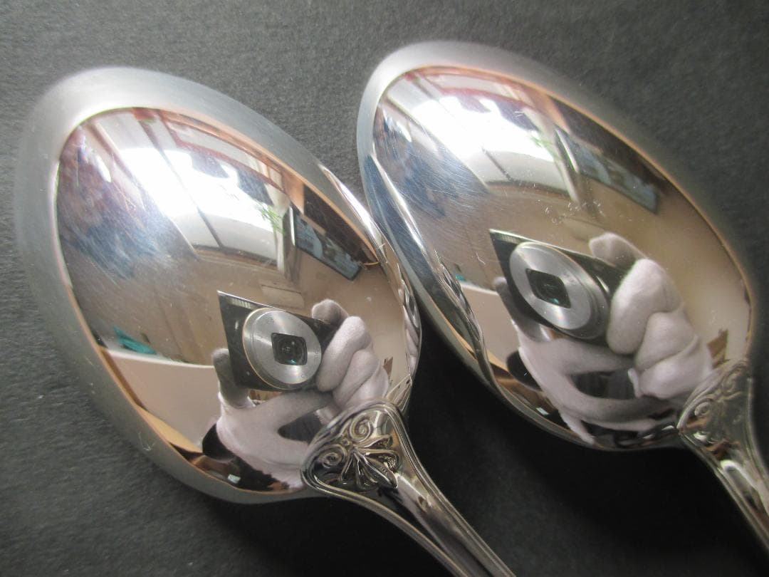 極美品☆仏蘭西高級銀器☆クリストフルシルバー コーヒースプーン2本　マルメゾン