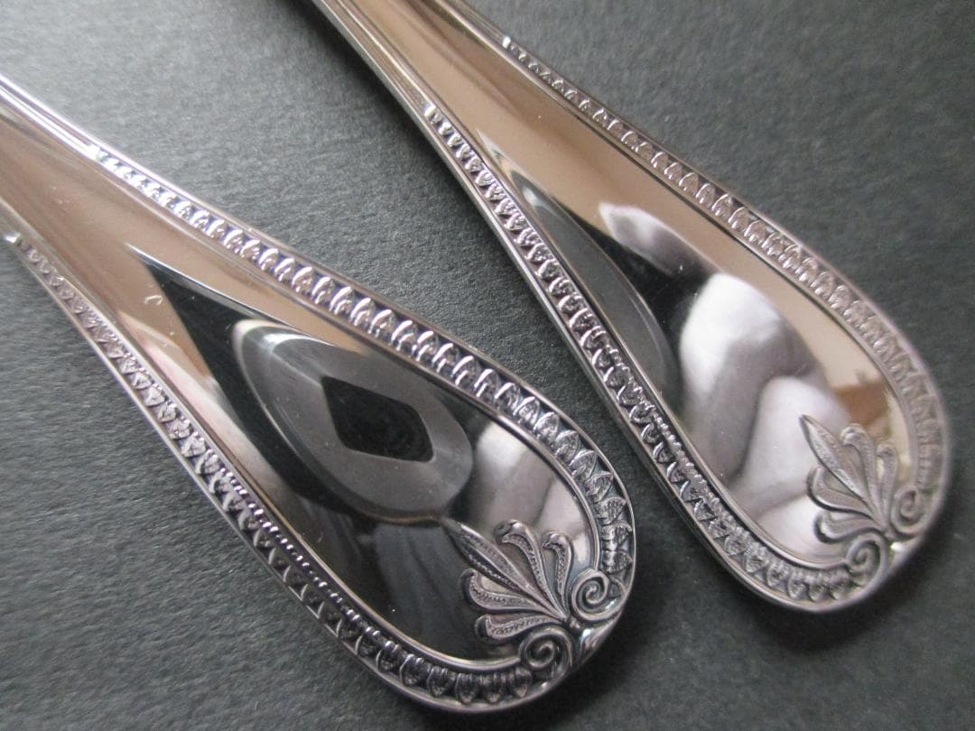 極美品☆仏蘭西高級銀器☆クリストフルシルバー コーヒースプーン2本　マルメゾン