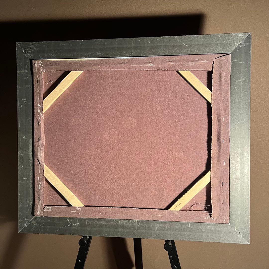 ★秀作★手書き油絵 サンタマリアデッラサルーテ教会があるヴェネツィアの大運河