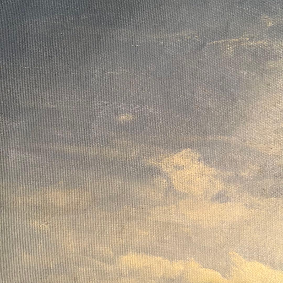 ★秀作★手書き油絵 サンタマリアデッラサルーテ教会があるヴェネツィアの大運河