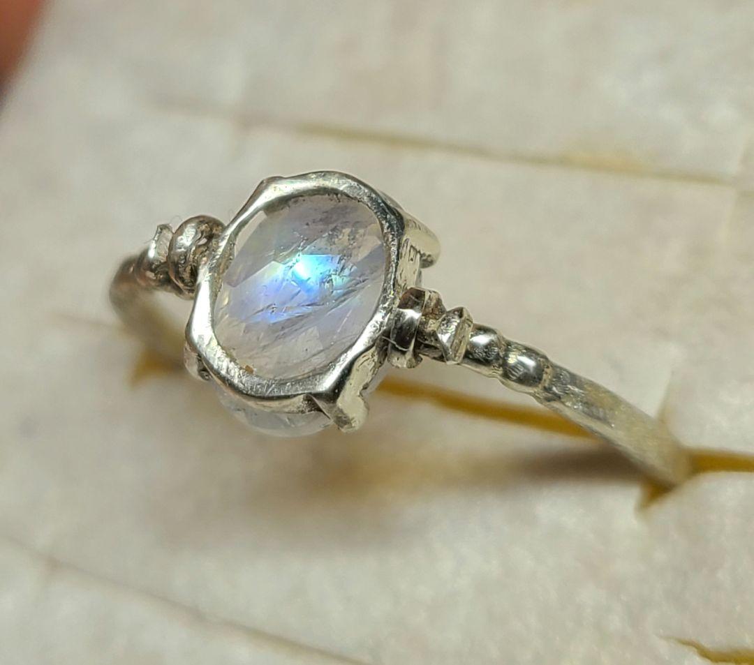 ダブルレインボー!!★レインボームーンストーンスイングリング★