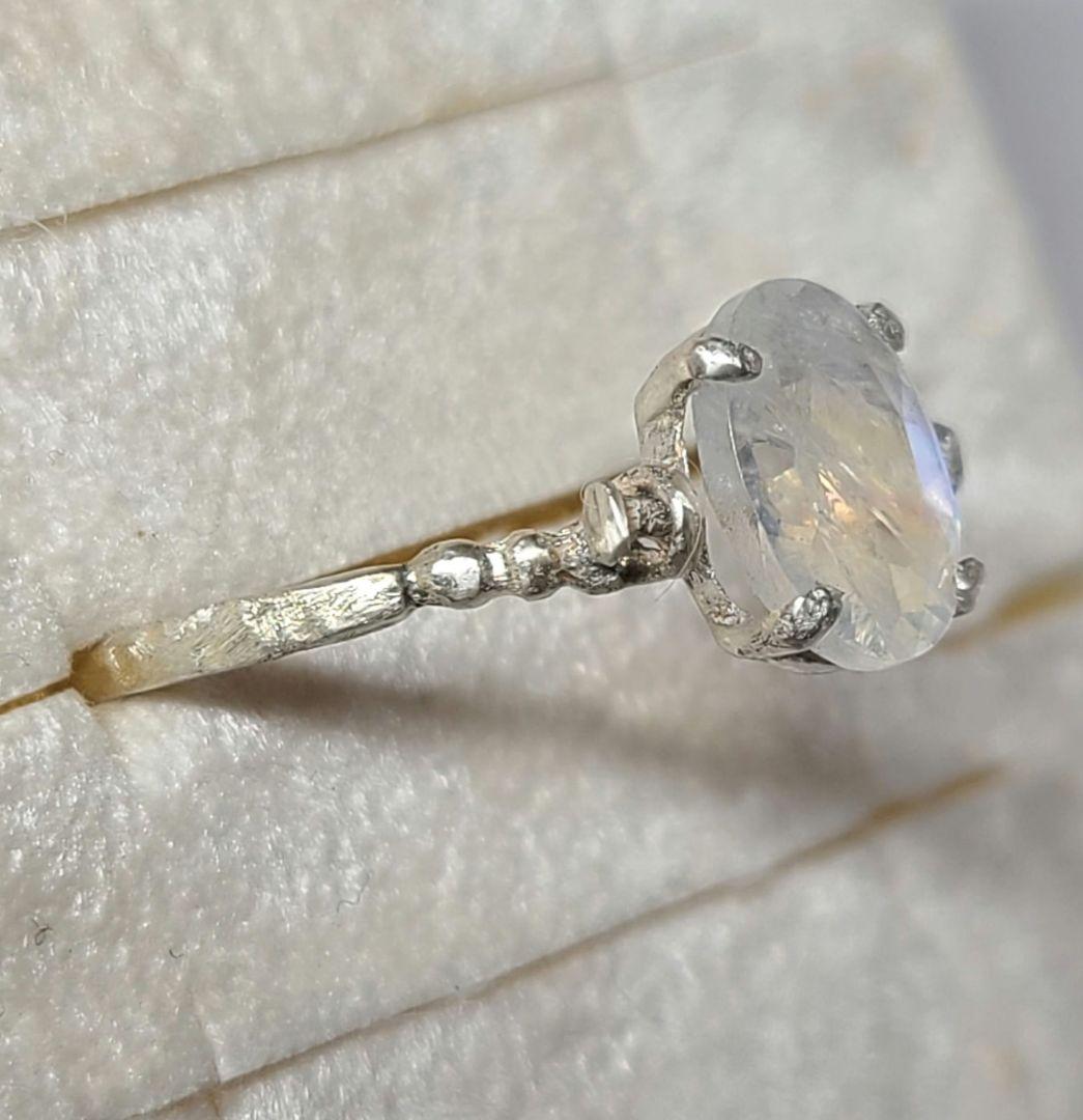 ダブルレインボー!!★レインボームーンストーンスイングリング★