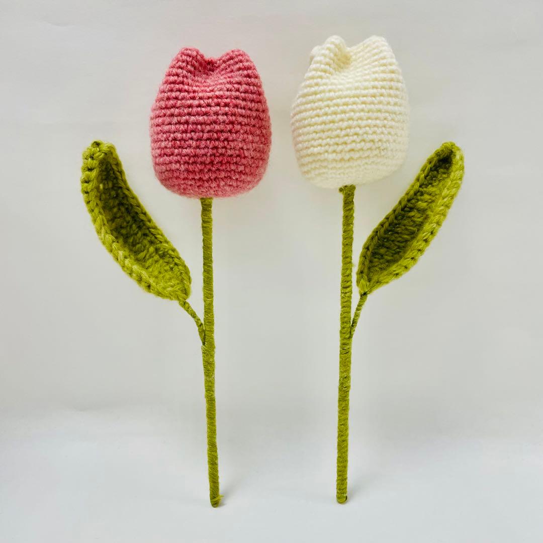 ハンドメイド　チューリップ　枯れない花　かぎ針　あみぐるみ　プレゼント　入学式