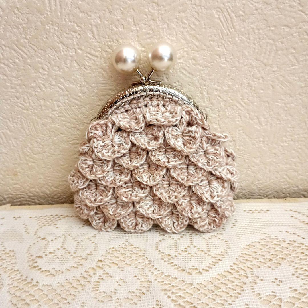 ラプンツェル・王子様になりたかった猫(棒針編み)　がま口(かぎ針編み１点物)