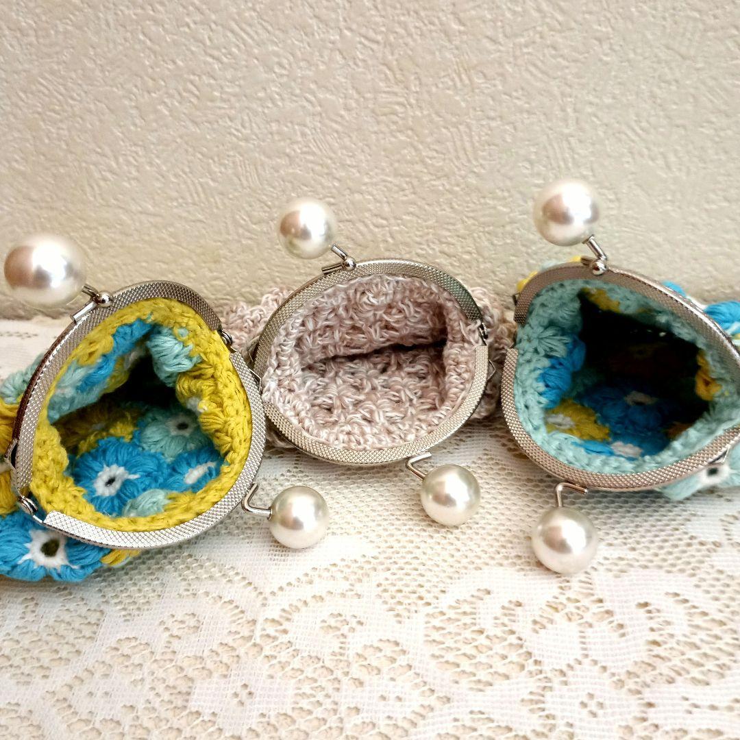 ラプンツェル・王子様になりたかった猫(棒針編み)　がま口(かぎ針編み１点物)