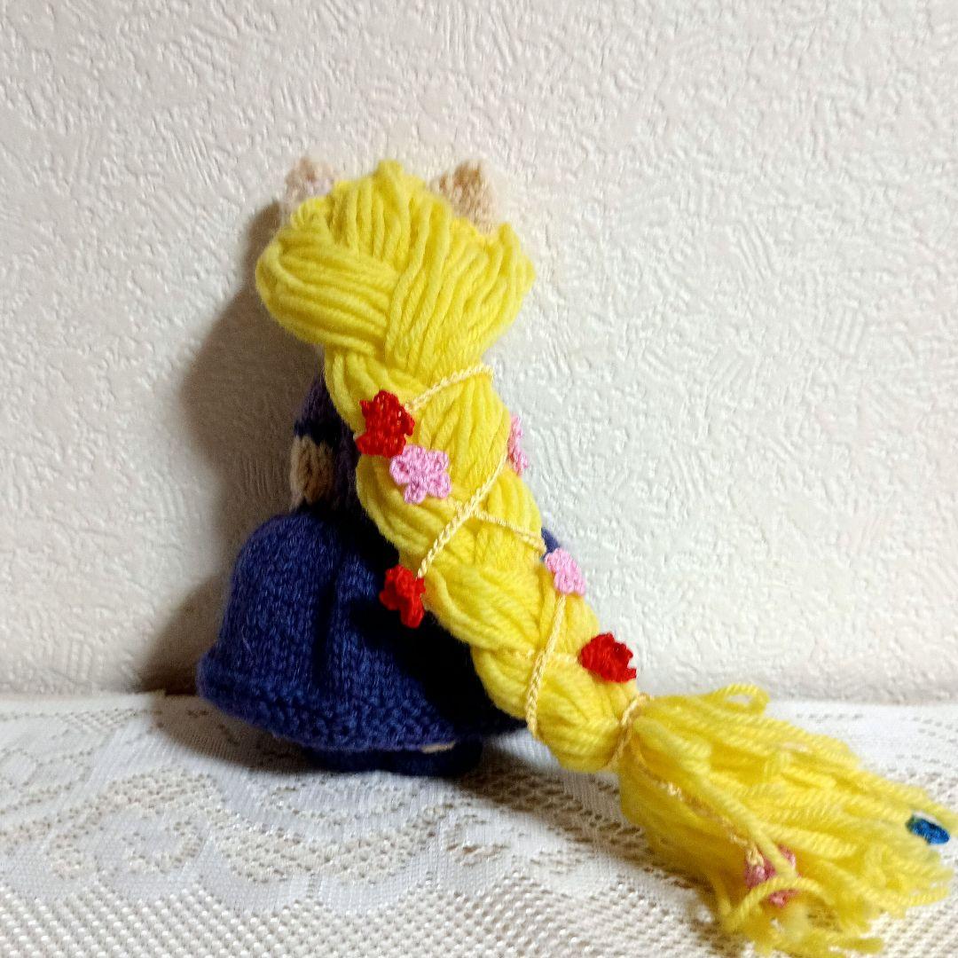 ラプンツェル・王子様になりたかった猫(棒針編み)　がま口(かぎ針編み１点物)