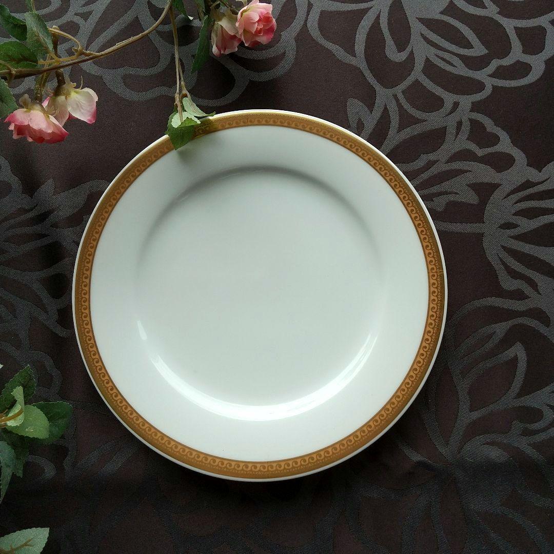 BAYpurp【未使用//ノリタケ】淵回りの金彩の大皿、中皿
