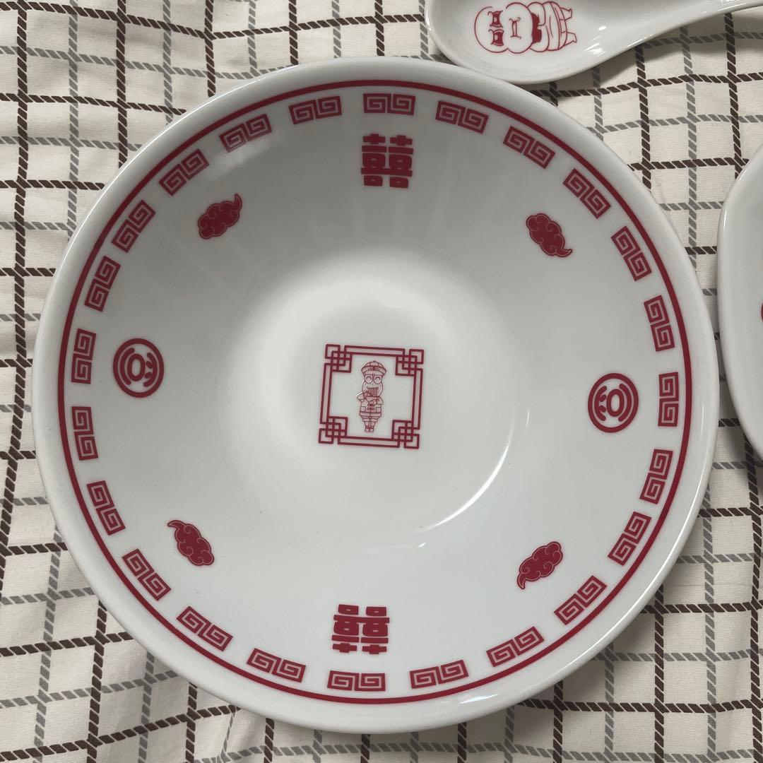 【新品】ピーナッツくん生誕記念「黄豆飯店」どんぶり、八角皿、レンゲ 3点セット