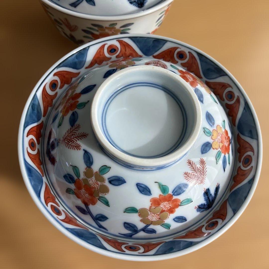 源右衛門窯　蓋付き椀　2客