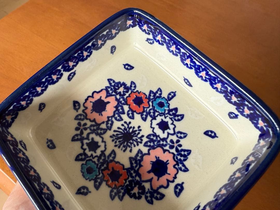 【美品】ポーランド陶器　ボレス社　スクエアボウル３点