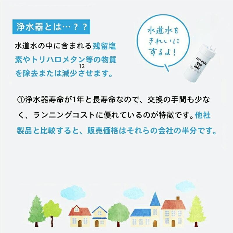 キッチンタッチレス水栓交換用カートリッジJF43N 互換・内蔵型・12 物質除去