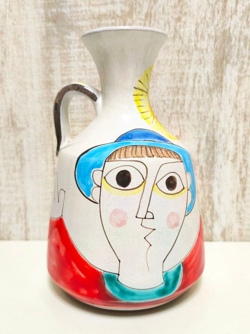 デシモーネ 陶器 花瓶 水差し 2つ イタリア シチリア ヴィンテージ アート