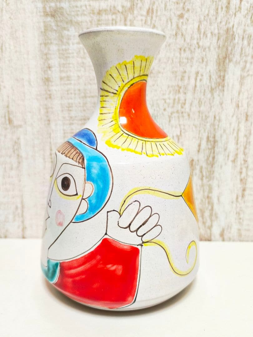 デシモーネ 陶器 花瓶 水差し 2つ イタリア シチリア ヴィンテージ アート