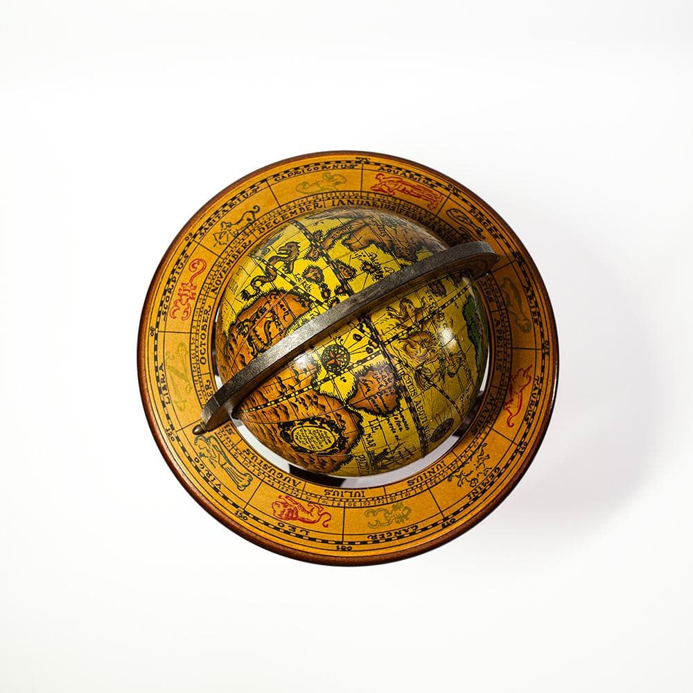 イタリア製 古地図 地球儀 天球儀 渾天儀 黄道十二宮