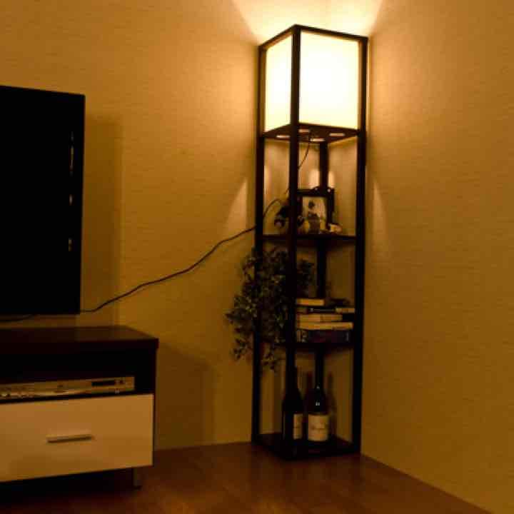 棚付きフロアライト スクエア