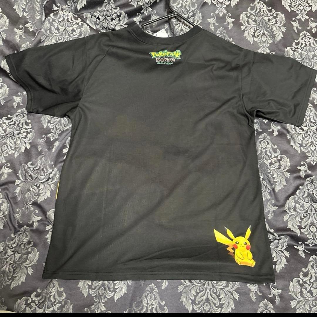 ポケパークカントー　限定Tシャツ　ピカチュウ　Lサイズ　ブラック　タグ付き　①