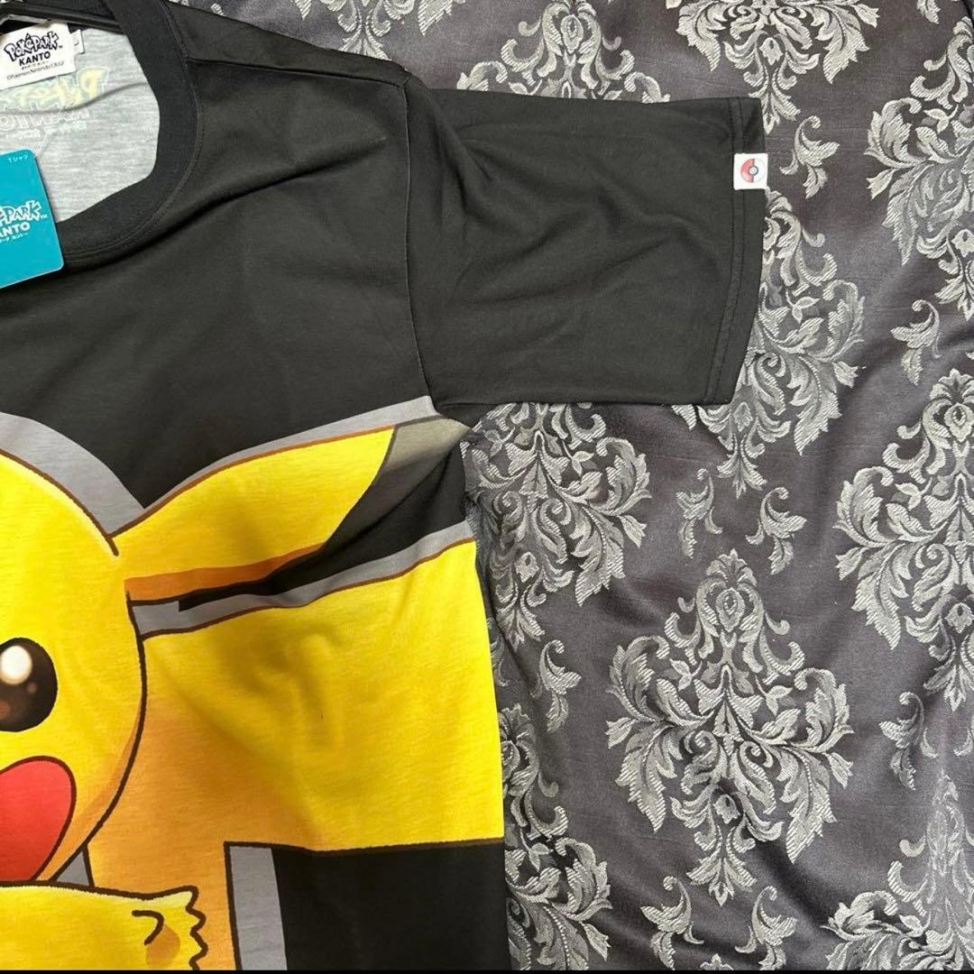 ポケパークカントー　限定Tシャツ　ピカチュウ　Lサイズ　ブラック　タグ付き　①