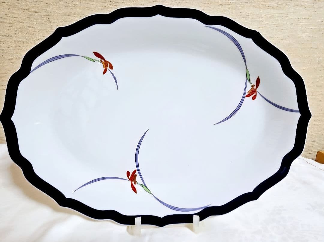 香蘭社 蘭 オーキッドレース 大皿1枚 デザートプレート皿5枚 合計6枚セット