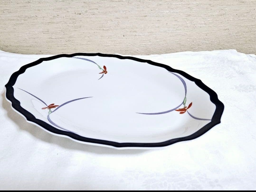 香蘭社 蘭 オーキッドレース 大皿1枚 デザートプレート皿5枚 合計6枚セット