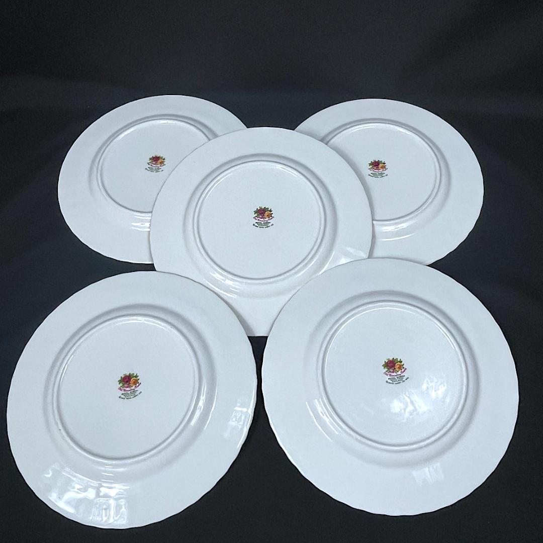 未使用品ロイヤルアルバート オールドカントリーローズ　20.5cm　プレート5枚