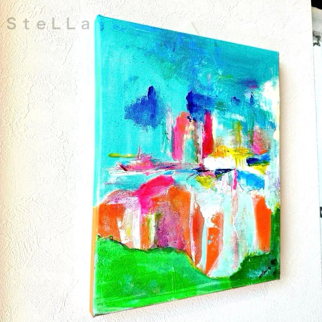 原画　カラフル　現代アート　アートパネル　絵画　インテリア雑貨　絵　おしゃれ雑貨