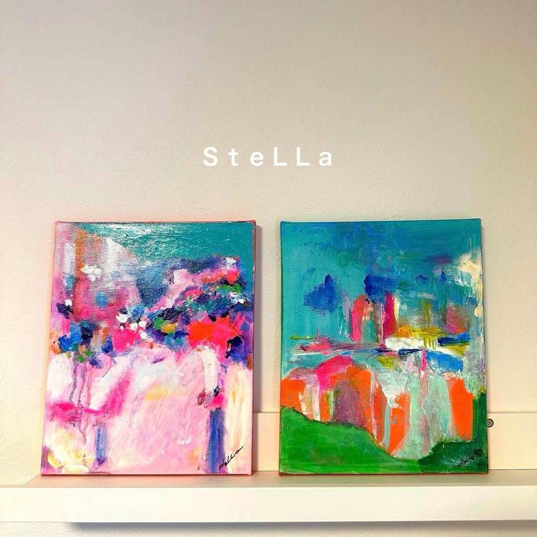 原画　カラフル　現代アート　アートパネル　絵画　インテリア雑貨　絵　おしゃれ雑貨