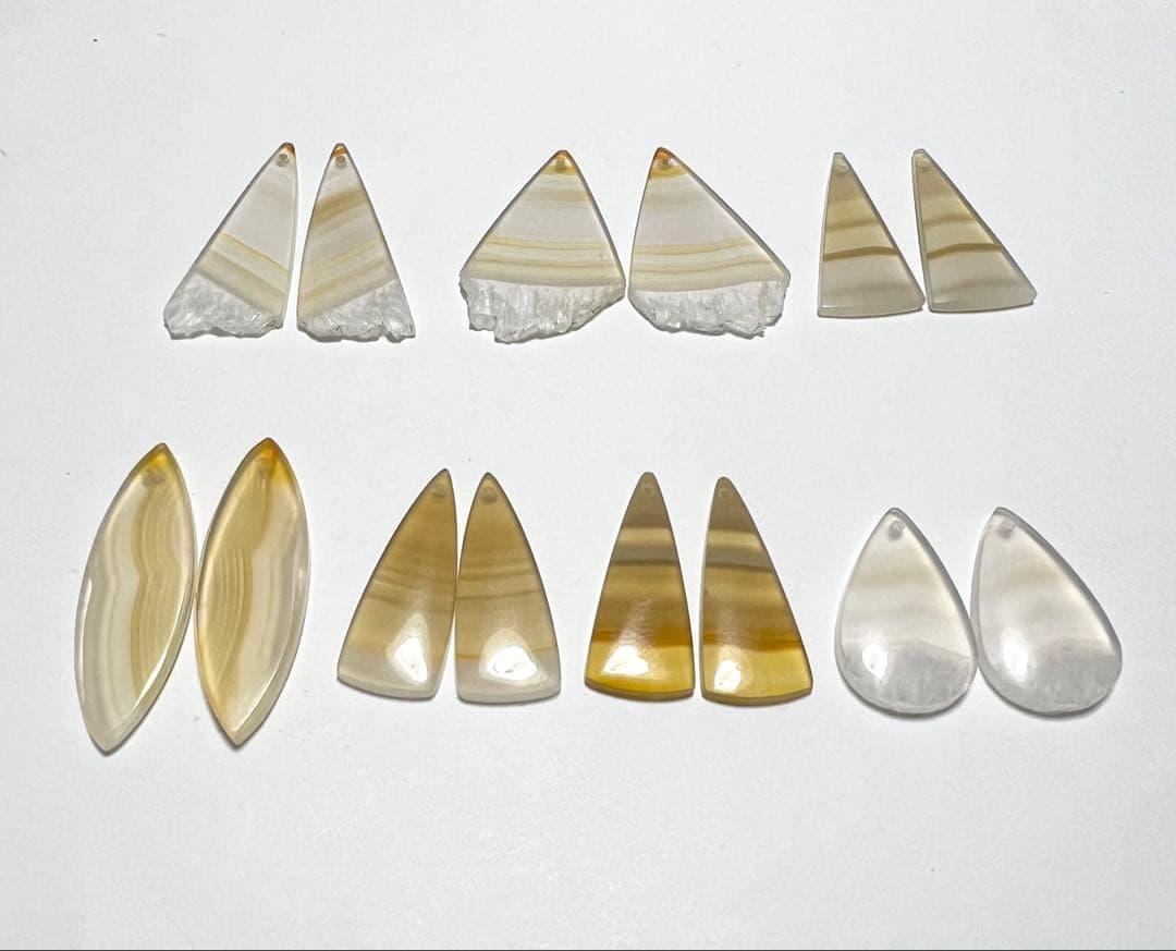 アイリスアゲート　数種類　14kgfピアス